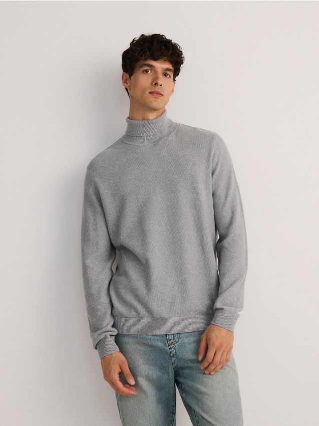 Cotton turtleneck jumper - RESERVED
