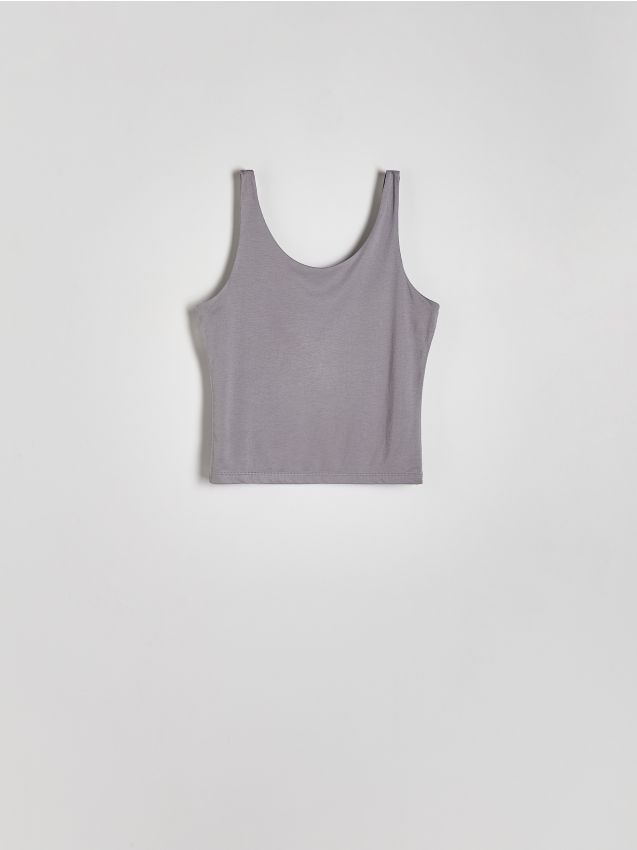 Reserved - LADIES` SINGLET - gri deschis