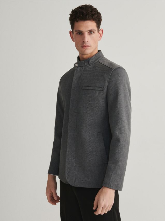 Reserved - sacou comfort fit - gri deschis