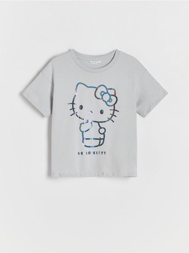 Reserved - tricou hello kitty - gri deschis