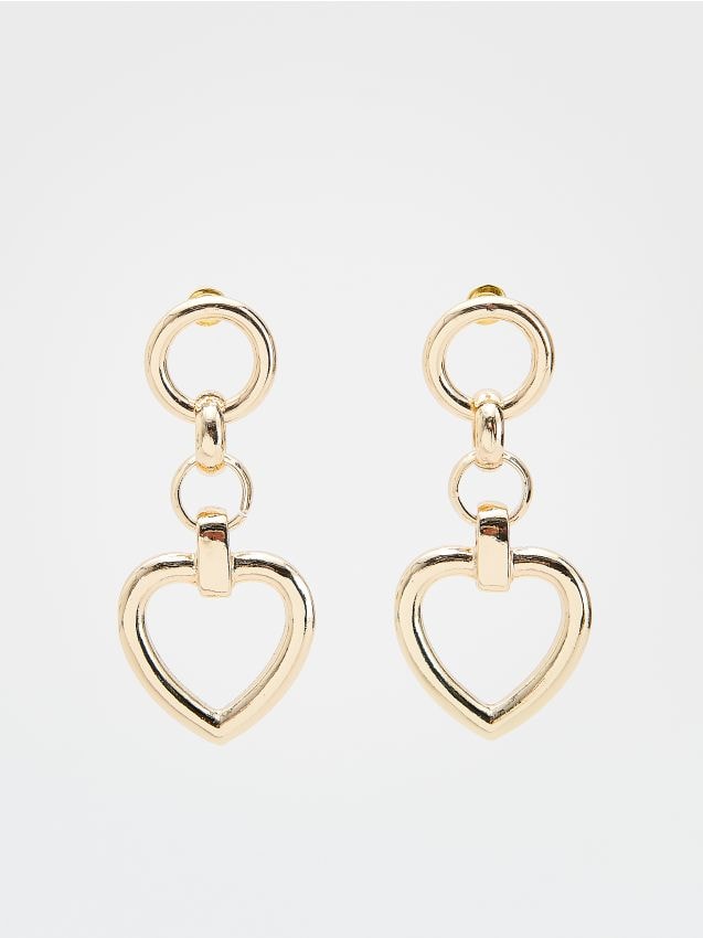 Heart drop earrings - RESERVED