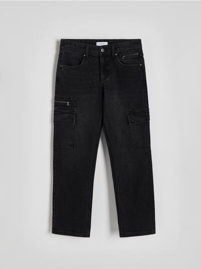 Cargo-Jeans im Regular-Fit