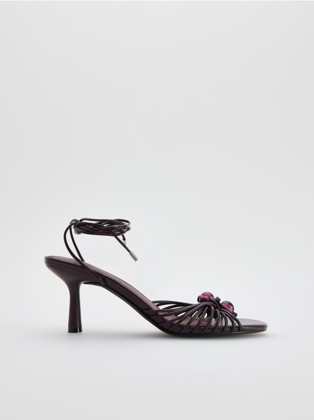 Heeled leather sandals - RESERVED