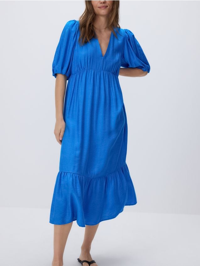 Robe midi en viscose majoritaire - RESERVED