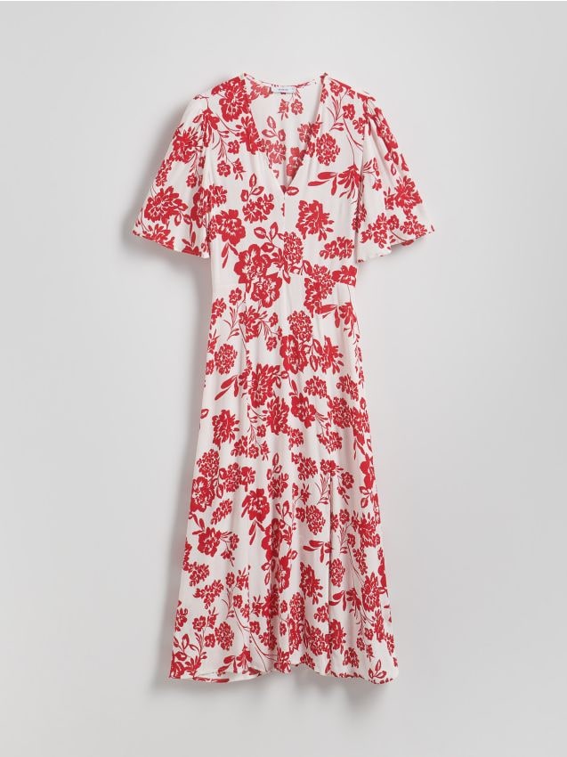 Reserved - Rochie din viscoză - roșu Reserved - Rochie din viscoză - roșu