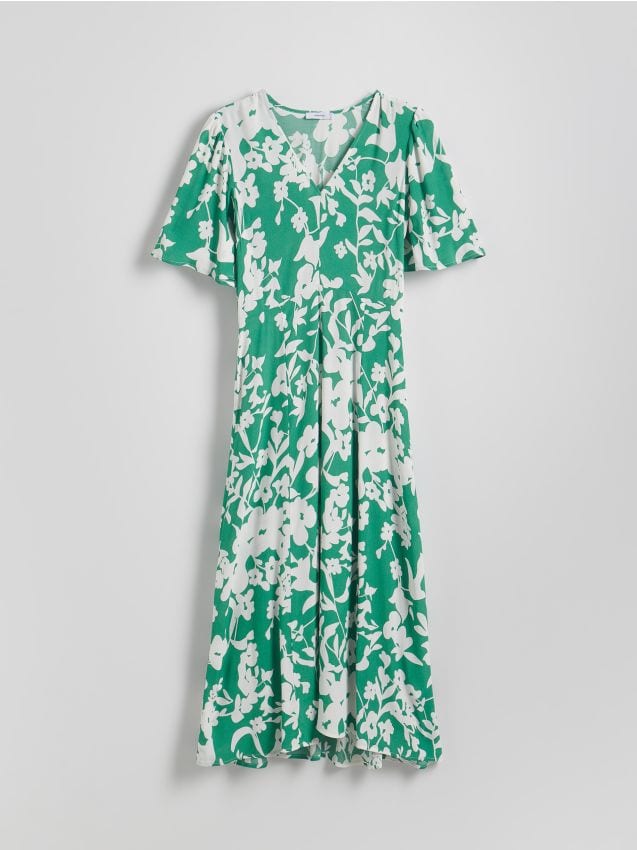 Reserved - Rochie din viscoză - verde Reserved - Rochie din viscoză - verde