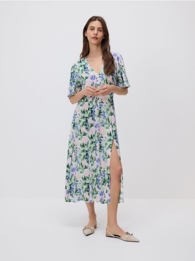 Reserved - Rochie din viscoză - multicolor Reserved - Rochie din viscoză - multicolor
