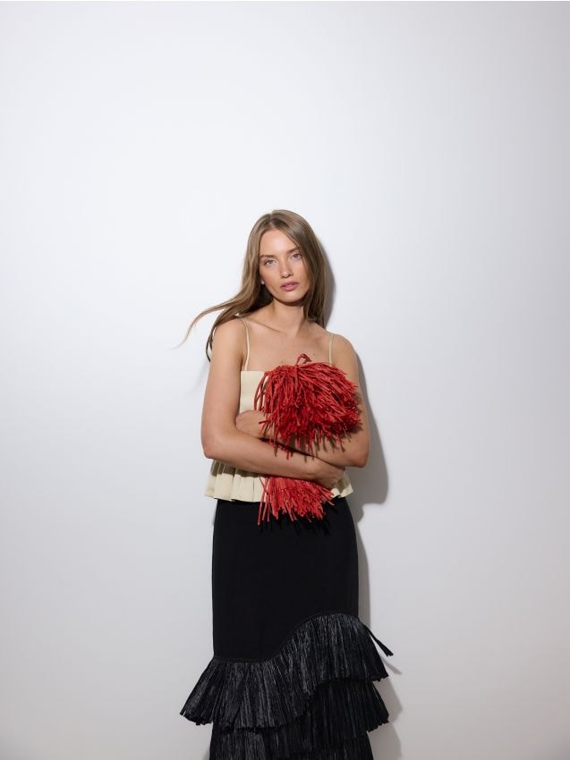 Shoulder bag with fringes - RESERVED