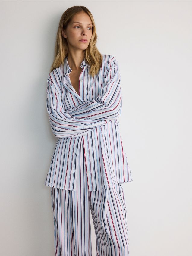 Reserved - cămașă cu model în dungi, multicolor - multicolor