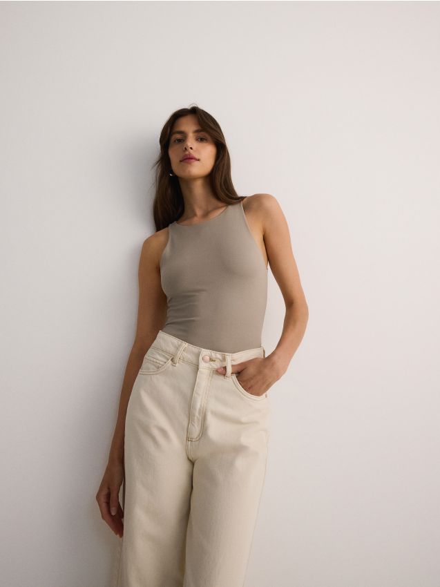 Reserved - ladies` blouse body - bej