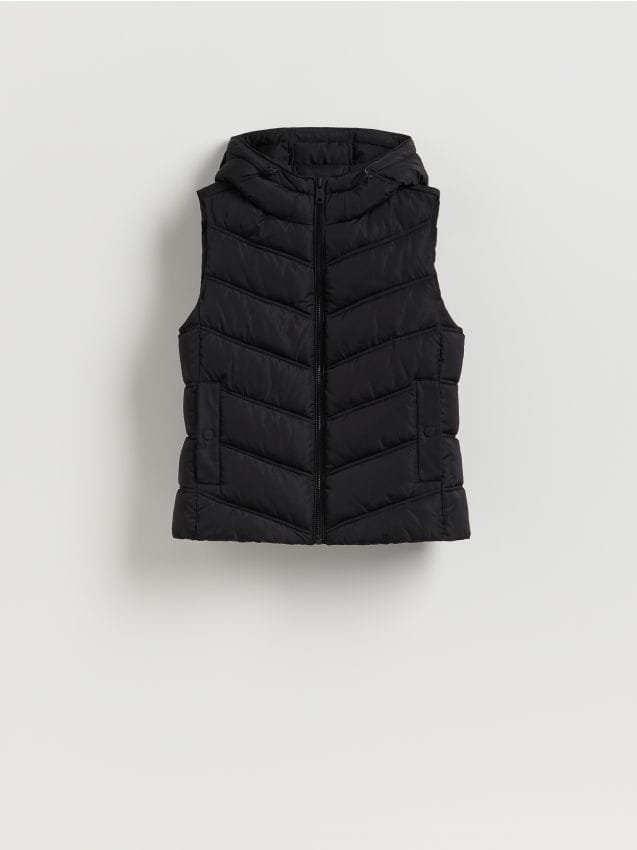Quilted vest with hood - RESERVED