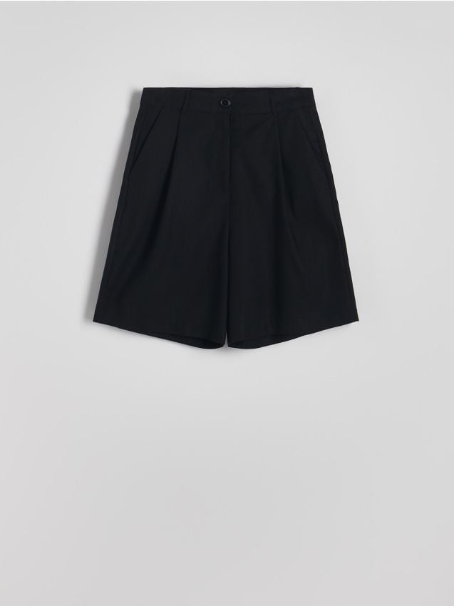 Bermudashort met plooien - RESERVED