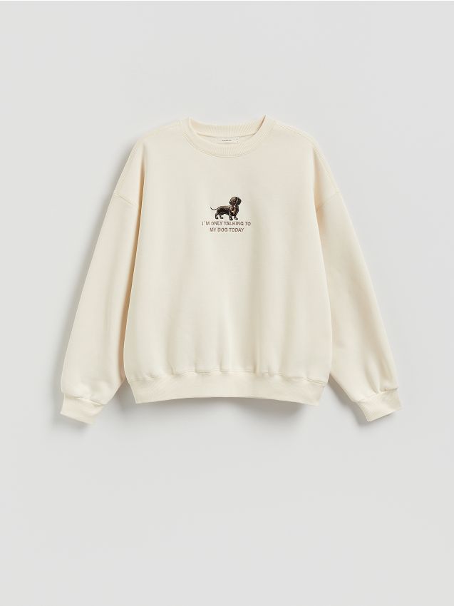 Sweatshirt with decorative embroidery - RESERVED
