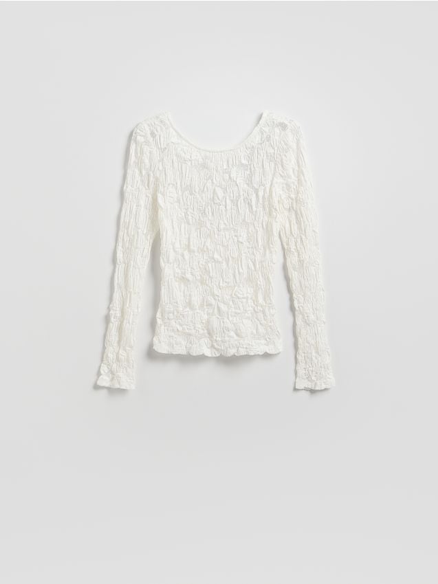 Structural cotton blend blouse - RESERVED