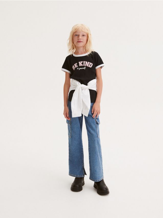 Reserved - T-shirt cu imprimeu - negru