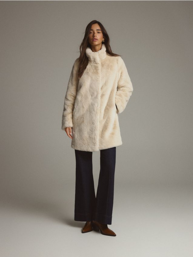 Reserved Reserved - Παλτό από οικολογική γούνα
