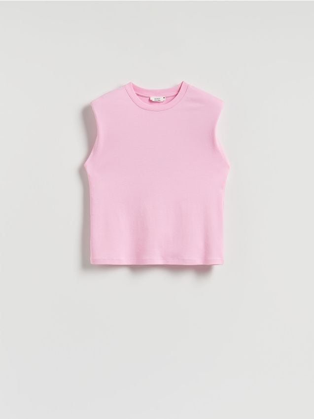 Padded shoulder T-shirt - RESERVED