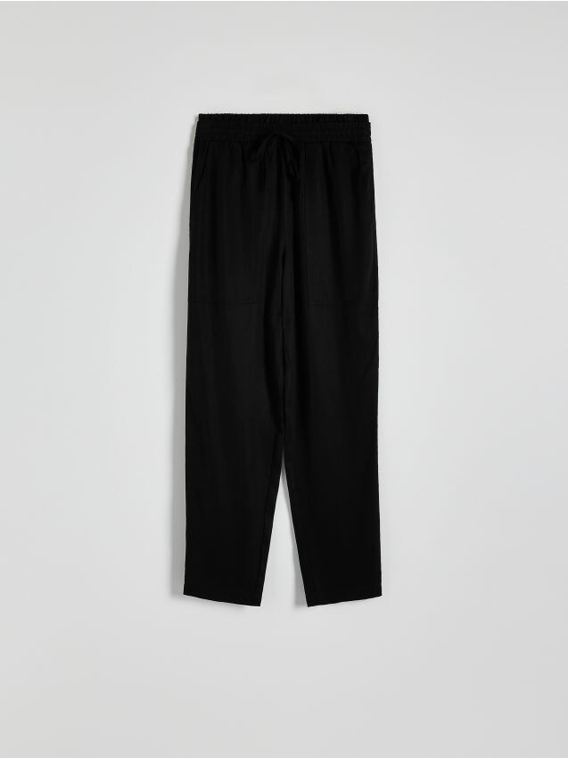 Reserved - joggeri din fibre lyocell - negru