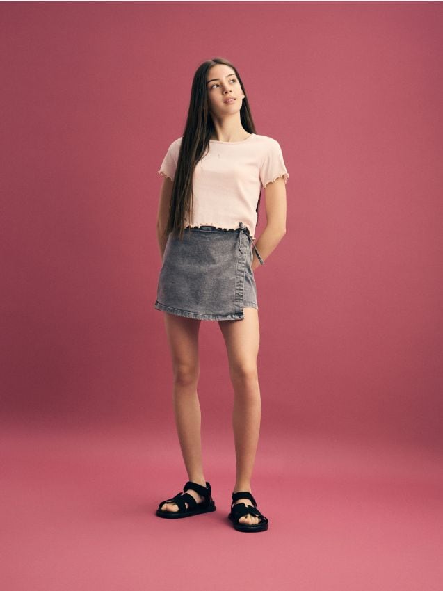 Denim skort - RESERVED