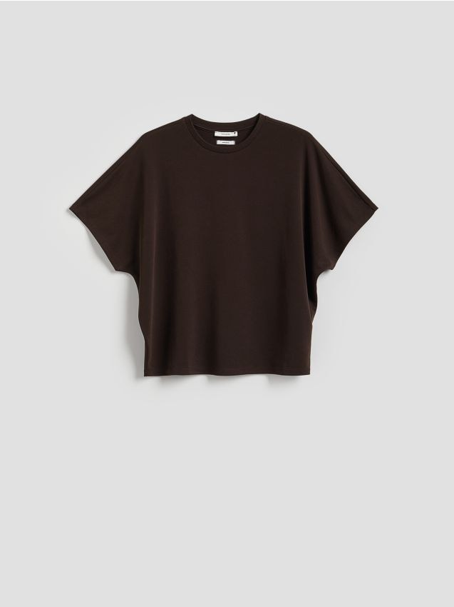 Oversized T-shirt van een mix met modal - RESERVED
