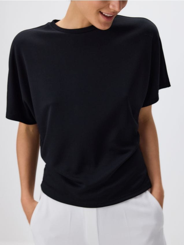 T-shirt oversize z modalem - RESERVED