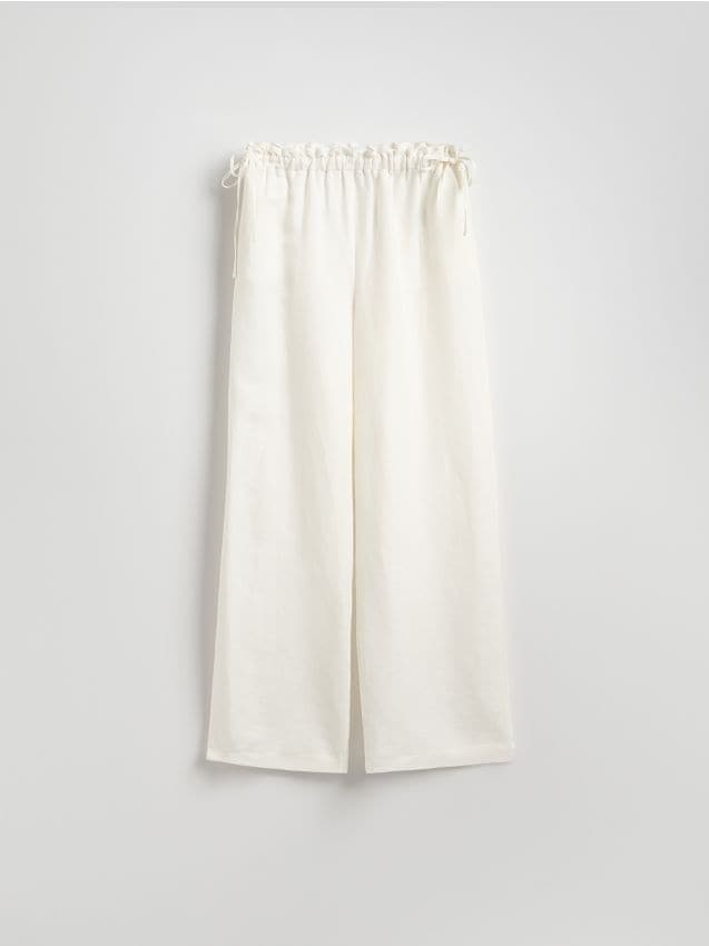 Linen rich trousers - RESERVED