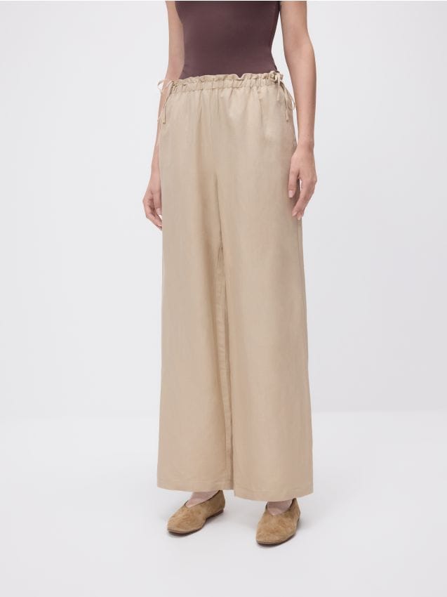 Linen rich trousers - RESERVED