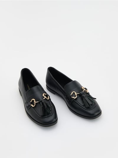 Loafersy z imitacji skóry