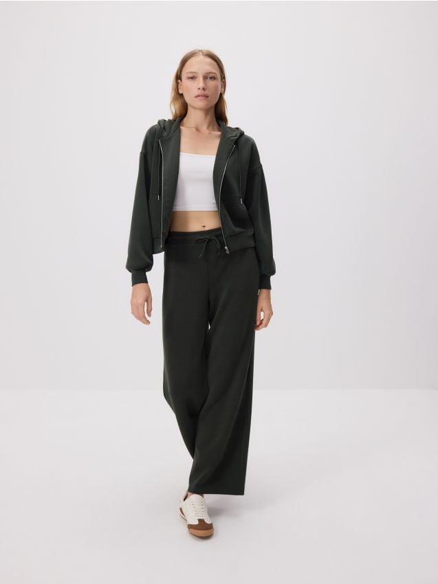 Sweat-shirt zippé en modal - RESERVED