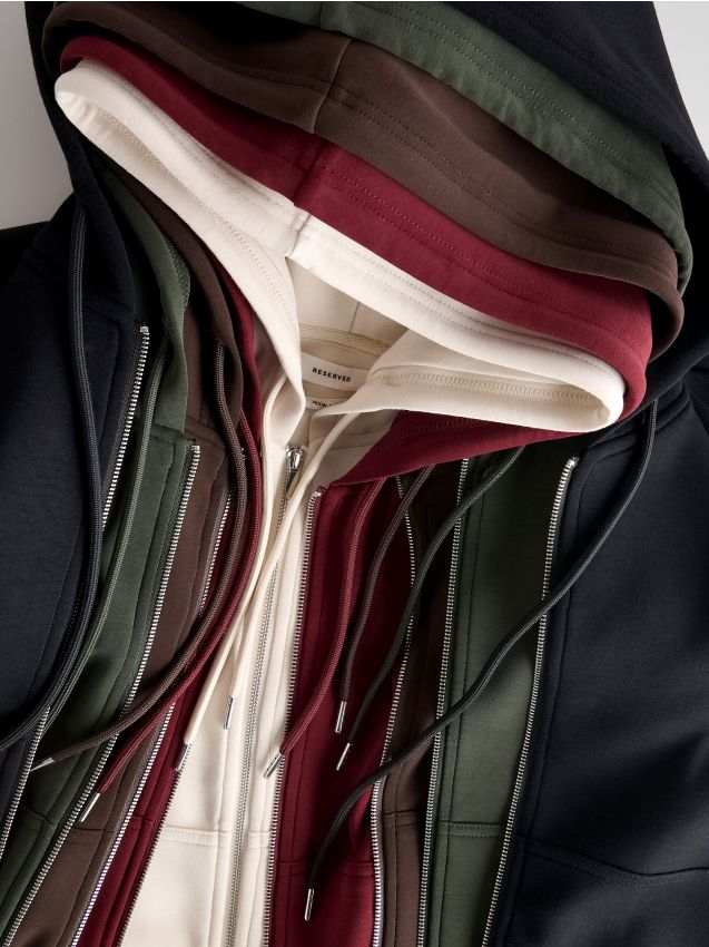 Zip-up sweatshirt with modal - RESERVED