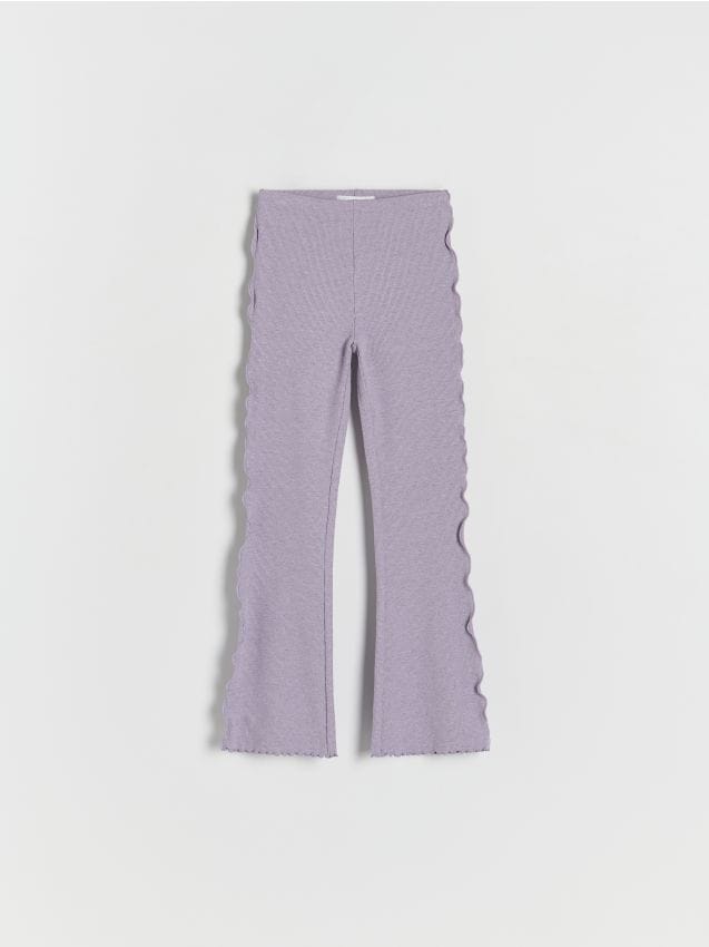 Flare trousers with ruffles - RESERVED