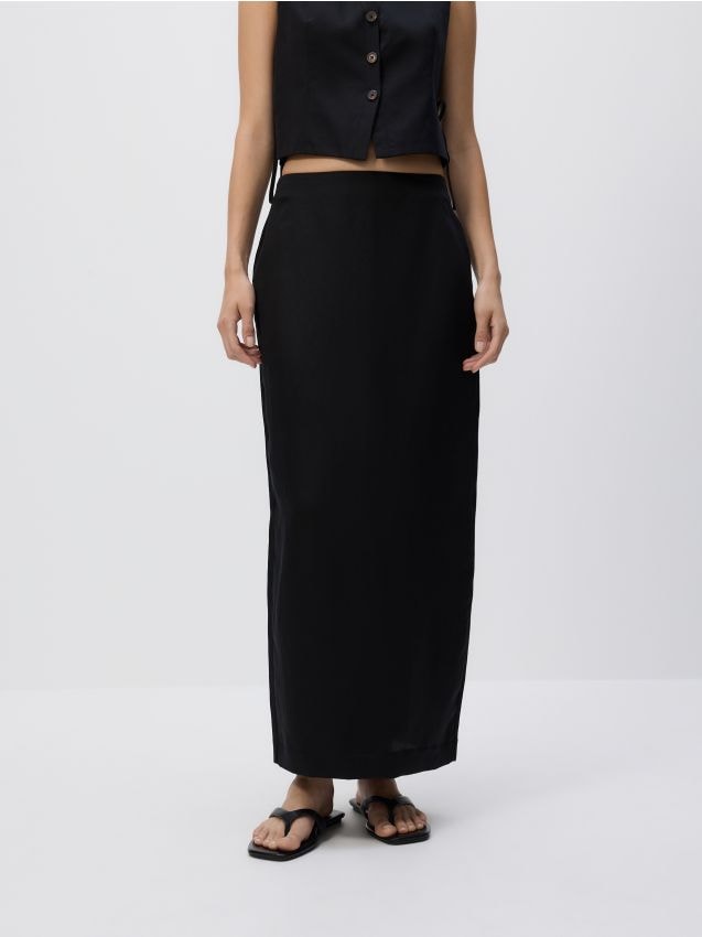 Jupe midi en coton - RESERVED