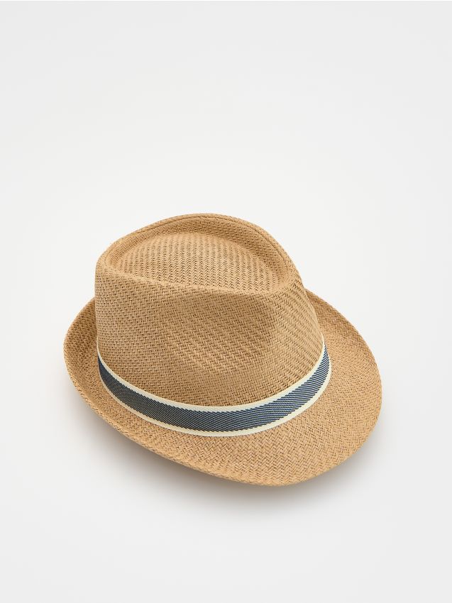 Woven paper straw hat - RESERVED