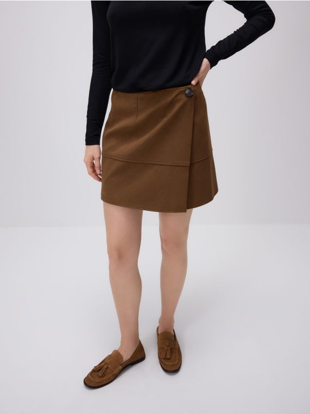 Faux suede mini skirt - RESERVED