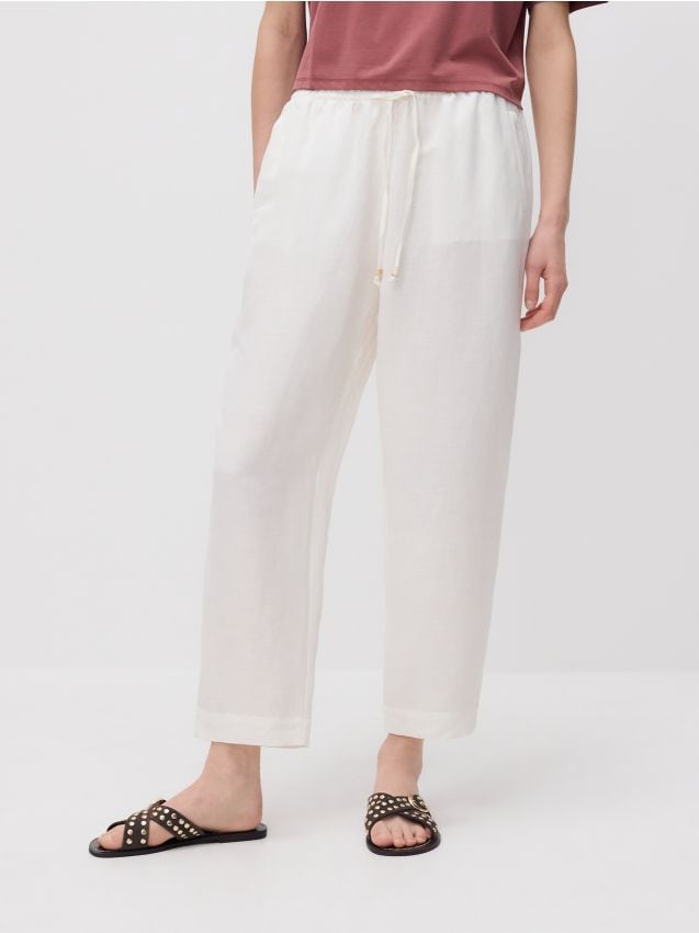 Linen rich joggers - RESERVED