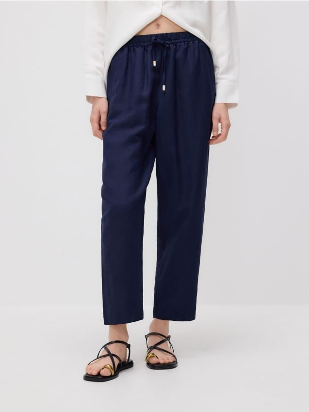 Linen rich joggers - RESERVED