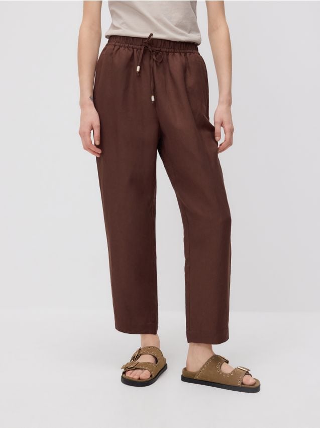 Linen rich joggers - RESERVED