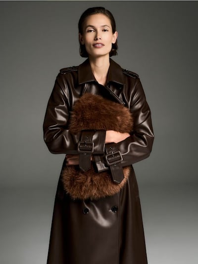 Fur shoulder bag