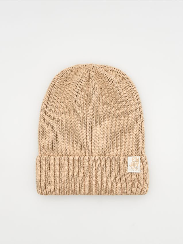 Reserved - căciulă beanie - cafeniu