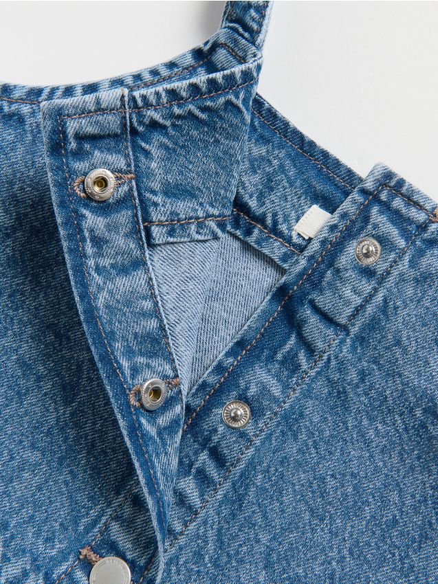 Denim top with frill - RESERVED