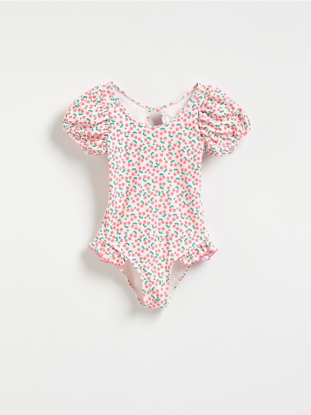 One-piece swimsuit with ruffle - RESERVED