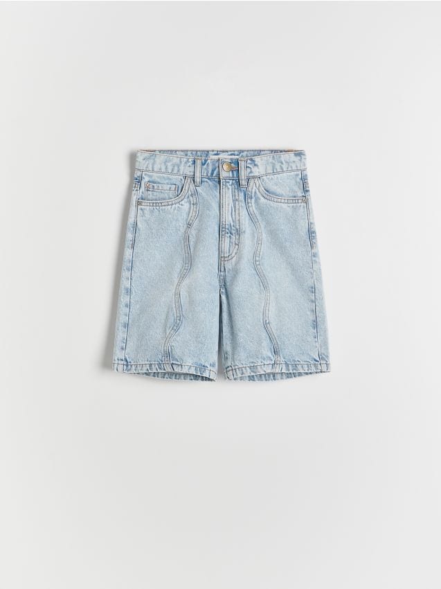 Reserved - Bermude din denim - albastru