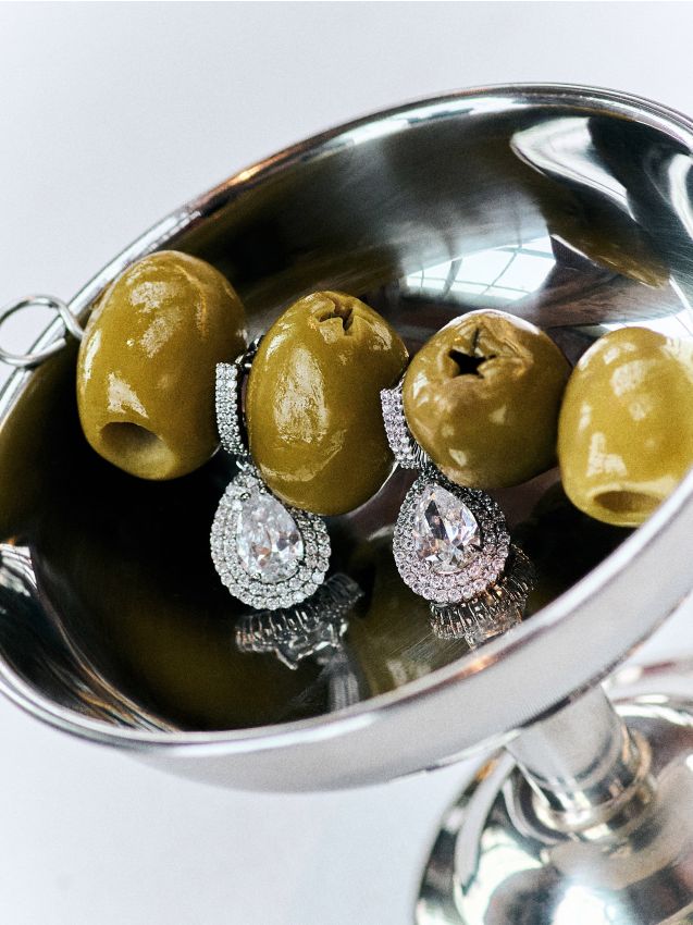 Reserved - Обеци с кубични циркони - сребърен