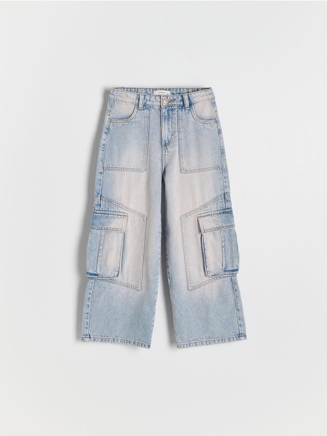 Wide-Leg-Jeans im Cargo-Stil - RESERVED