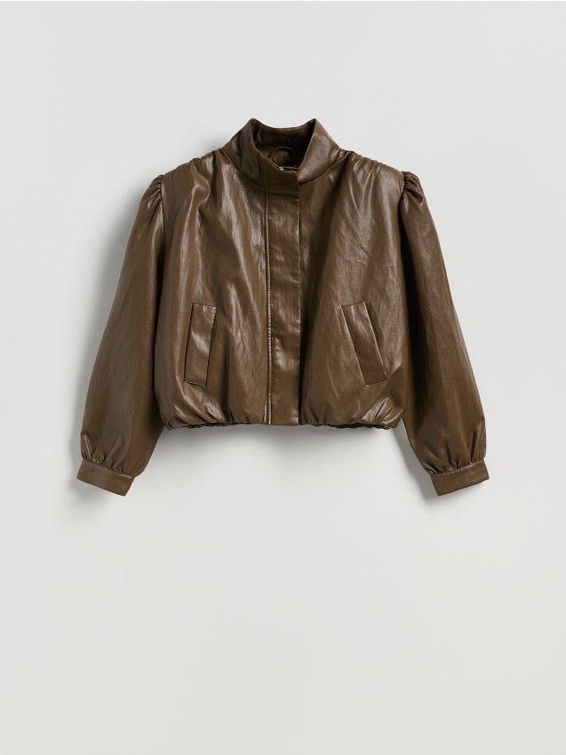 Mandarin collar short jacket - RESERVED