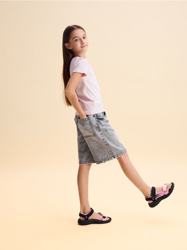 Bermudashorts i denim - RESERVED
