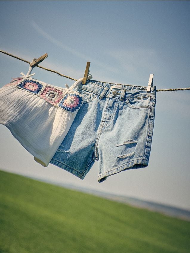Jeansshorts met hoge taille - RESERVED