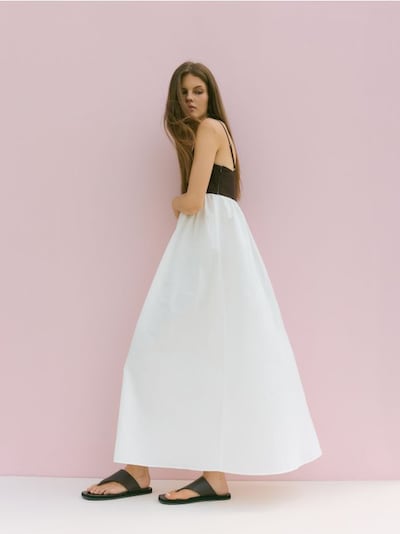 Midikleid aus Leinenmischung