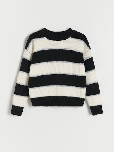 Knitted striped sweater
