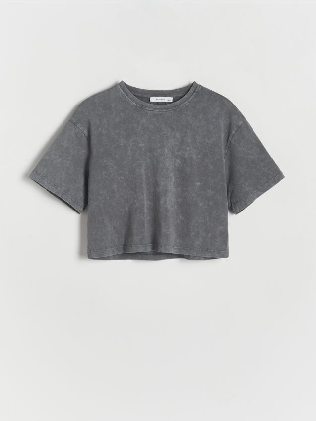 T-shirt with wash effect - RESERVED